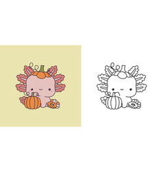 Clipart Halloween Axolotl Multicolored And Black