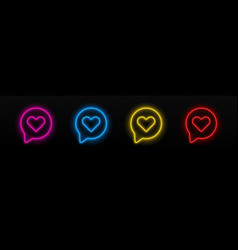 Neon Like Heart Notification Icon