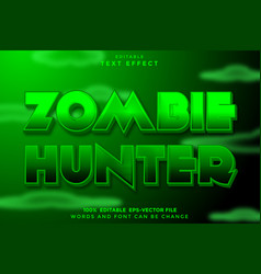 Zombie Hunter Editable Text Effect 3d Cartoon