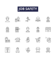 Job Safety Line Icons And Signs Avoidance