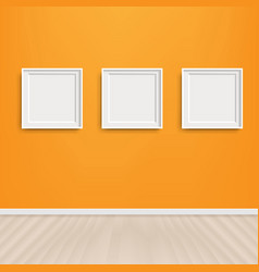 Orange Wall With Picture Frame