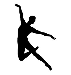 Outline Of A Male Dancer In Ballet Jump