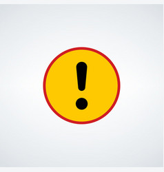 Warning Exclamation Mark On Yellow Circle Danger