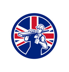 British Lumberyard Worker Union Jack Flag Icon