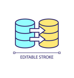 Database Transfer Rgb Color Icon