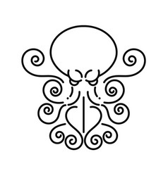 Octopus - Drawn Sea Monster On White Background