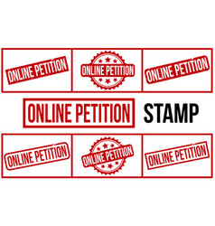 Online Petition Rubber Grunge Stamp Set