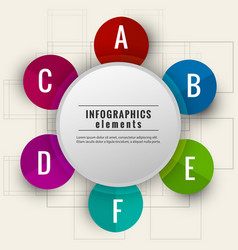 Several Colored Infographic Circles