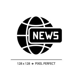 2d Glyph Style Global News Solid Icon