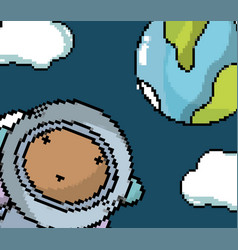 Astronaut Boy In The Galaxy Pixel Art