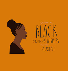 Black Owned Business Month August Lettering