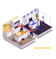 Small Business Isometric Composition