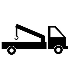 Tow Truck Icon On White Background Construction