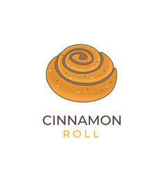 Baked Cinnamon Roll Cartoon