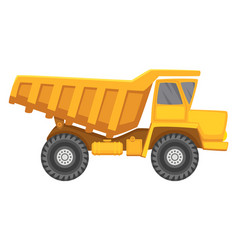 Dump Truck Icon Cartoon Construction Machine Side