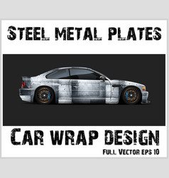 Steel Car Wraps Design - Dirty Metal Texture