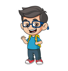 Happy Kid Boy Back To School Clipart