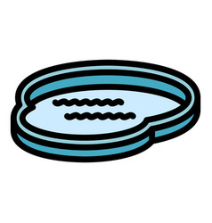 Kids Pool Icon Flat