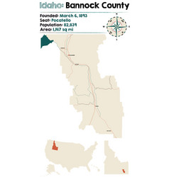 Map Bannock County In Idaho