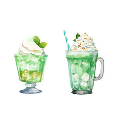 Mint Ice Cream Punch Patricks Day Clipart