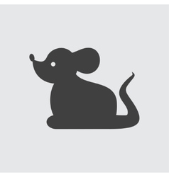 Cartoon mouse holding a sign Royalty Free Vector Image