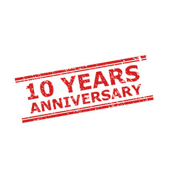 10 Years Anniversary Seal With Rubber Style