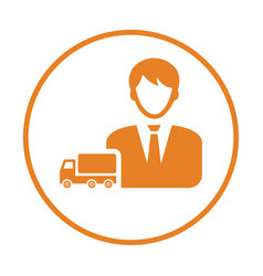 Car Dealer Shop Icon Orange Design