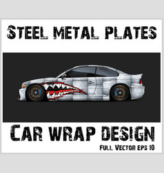 Car Wraps Design - Steel Metal Texture