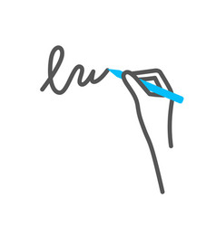 Handwriting Authorization Colorful Icon