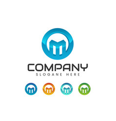 Modern 3d M Logo Design