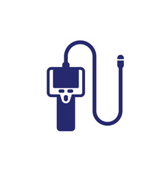 Borescope Inspection Camera Icon On White