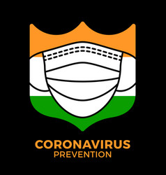 Face Mask India Coronavirus Prevention India Flag