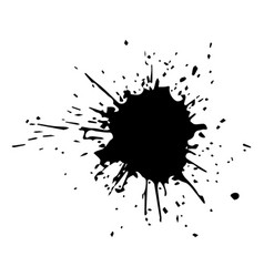 Grunge Black Stain Ink Splash Paint Blotter