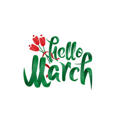 Hello March - Hand Lettering