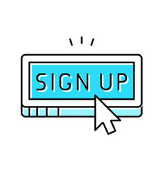 Sign Up Registration Color Icon