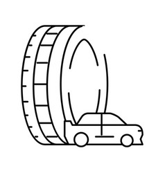 Racing Tires Line Icon