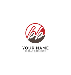 B Bb Initial Letter Handwritten Signature Logo