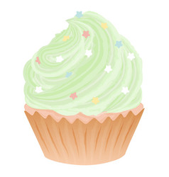 Sweets Cupcake With Light Green Cream