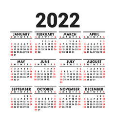 Calendar 2025 english horizontal wall or pocket Vector Image