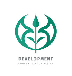 Flower Nature Development Concept Logo Design