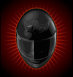 Black Full Face Helmet Front View