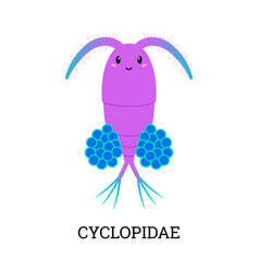 Cute Cyclopidae Plankton Cartoon Flat