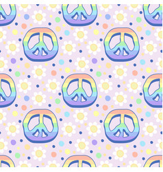 Seamless Pastel Pattern With Pacific Signs