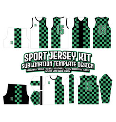 Tanjiro Green Black Squares Tiles Jersey Design