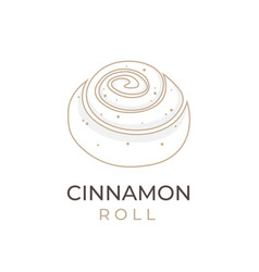 Cinnamon Roll Simple Line Art