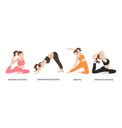 Men And Women Doing Yoga Pose Exercises