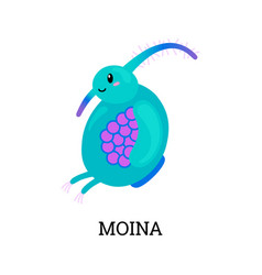 Moina Crustacean Microorganism Or Animal Flat