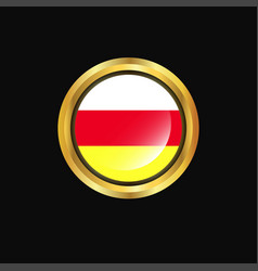 North Ossetia Flag Golden Button