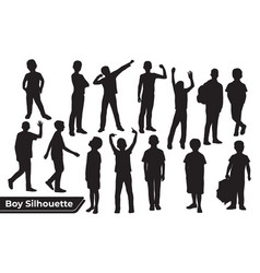 Collection Of Boy Or Kids Silhouettes