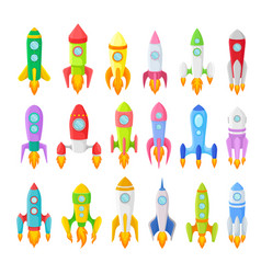 Cute Space Rockets Start Up Set Innovation